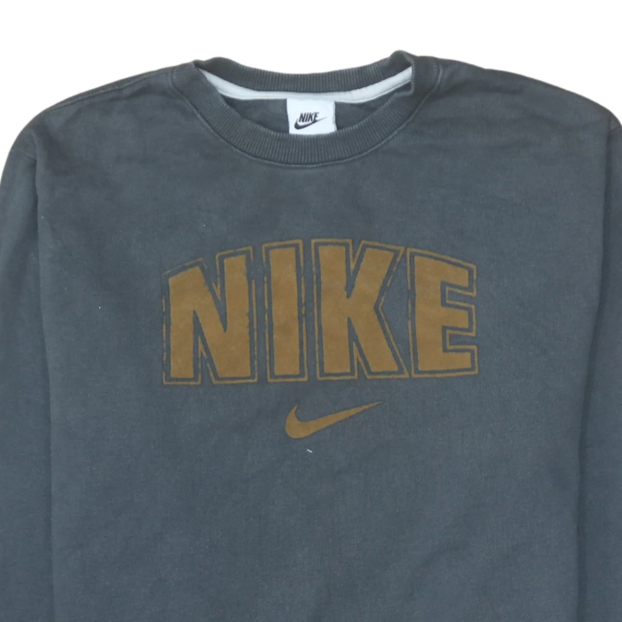 Nike Womens Grey Cotton Crew Neck Pullover Sweatshirt Size S - Image 7