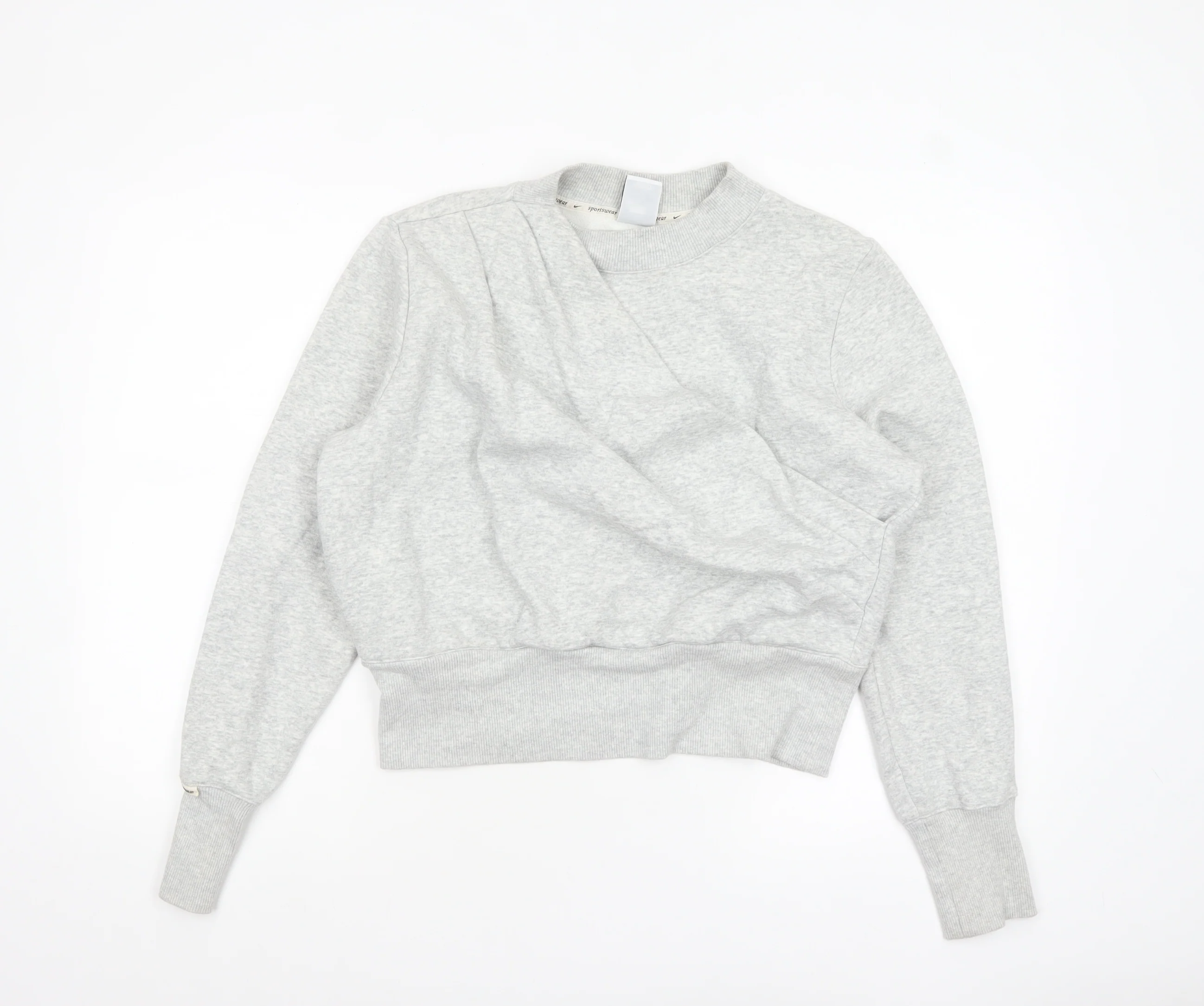 Nike Womens Grey Crew Neck Pullover Sweatshirt Size M