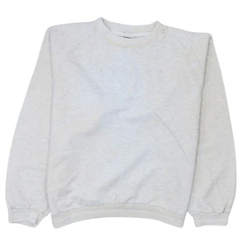 Nike Womens Grey Embroidered Pullover Sweatshirt Size L