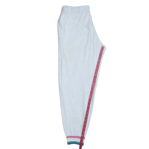 Nike Womens Grey Fleece Sweatpants M Elastic Waist Pockets Cuffed - Image 3