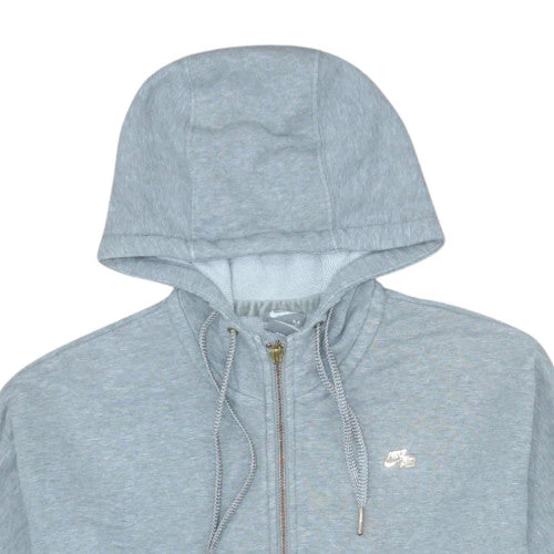 Nike Womens Grey Full Zip Hoodie Size M 10/12 with Pockets - Image 8