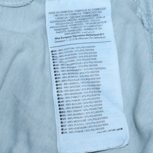 Nike Women's Grey Full Zip Hoodie Small Cotton Blend Sportswear - Image 6