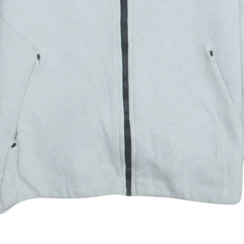 Nike Women's Grey Full Zip Hoodie Small Cotton Blend Sportswear - Image 7