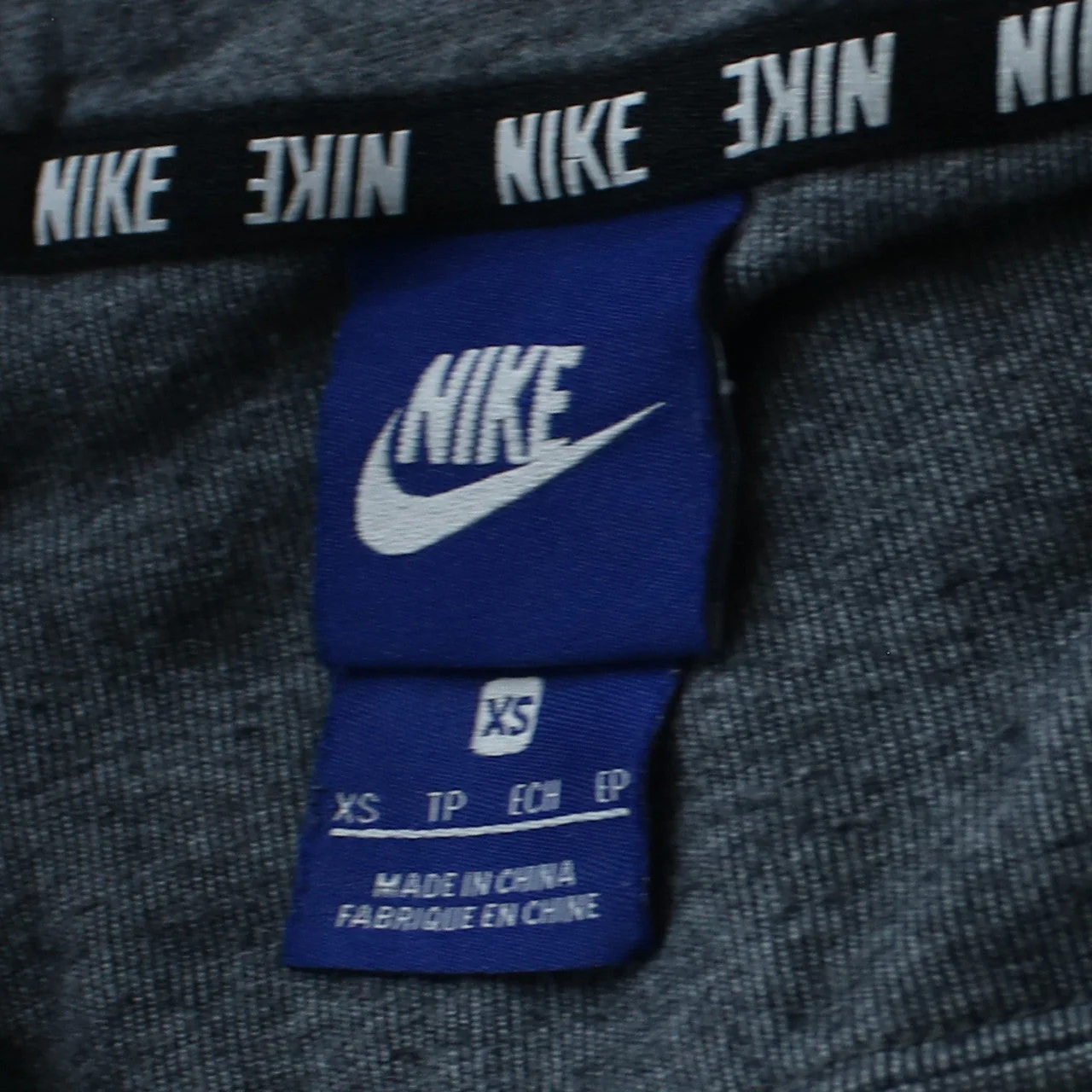 Nike Womens Grey Full Zip Hoodie XS Cotton Blend Sportswear - Image 5