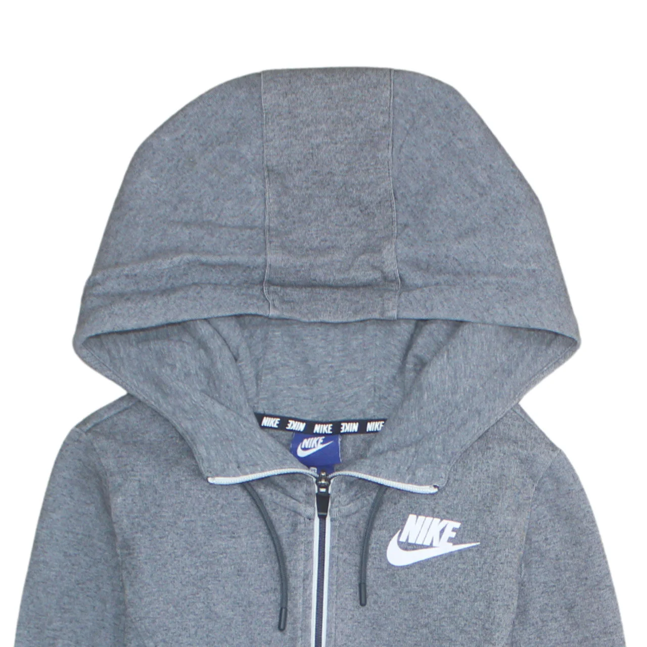 Nike Womens Grey Full Zip Hoodie XS Cotton Blend Sportswear - Image 8