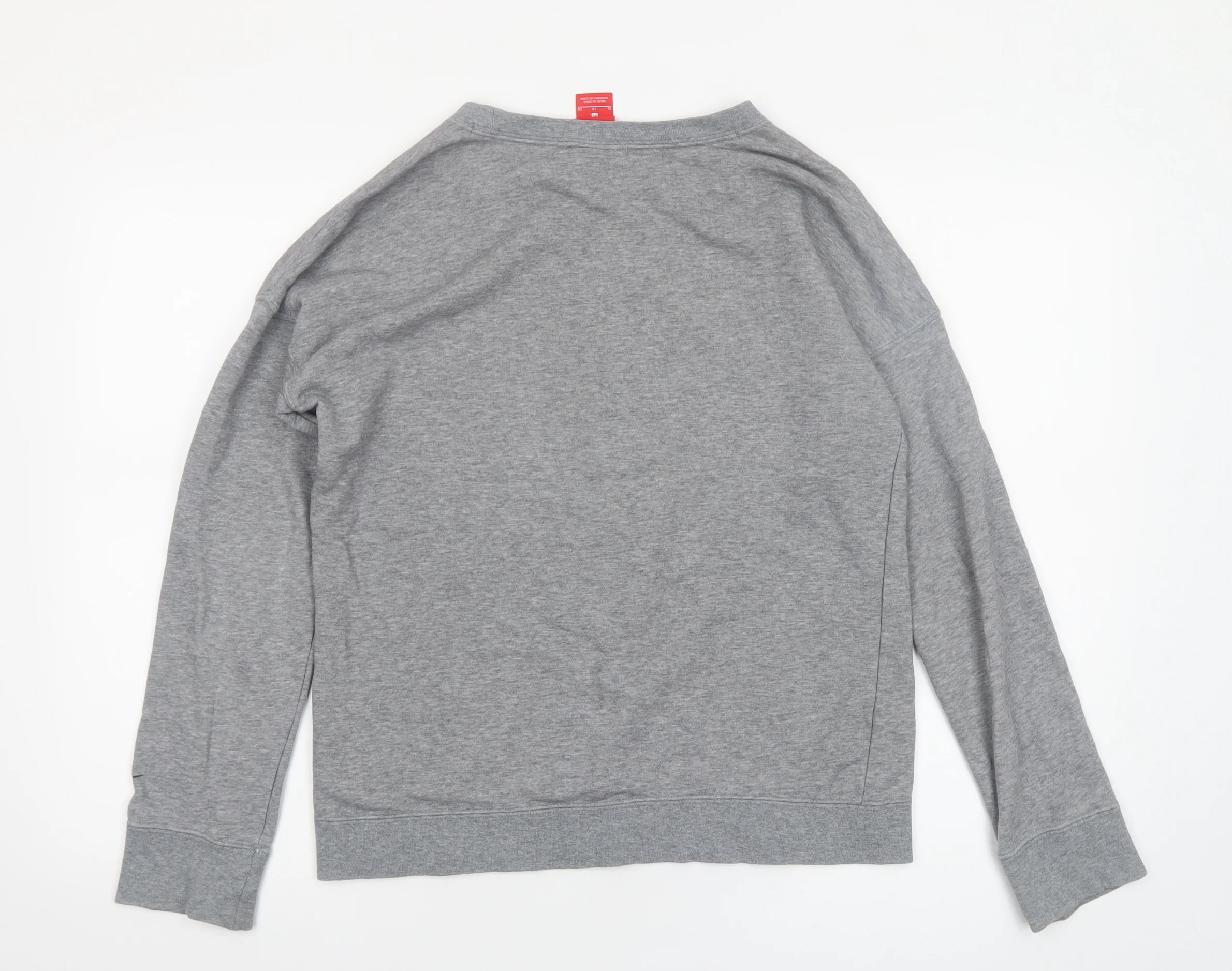 Nike Womens Grey Graphic Pullover Sweatshirt Size 16 Classic Fit - Image 3