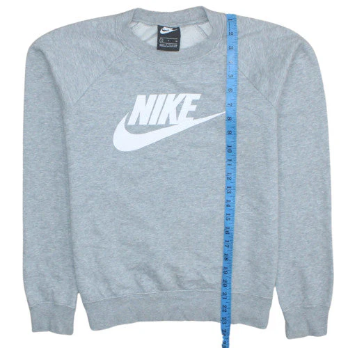 Nike Womens Grey Small Pullover Crew Neck Sweatshirt - Image 3