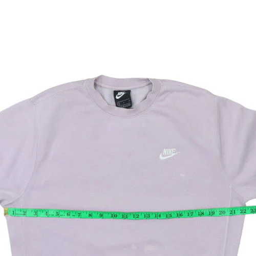 Nike Women's Lilac Cotton Blend Crew Neck Sweatshirt Size S - Image 3