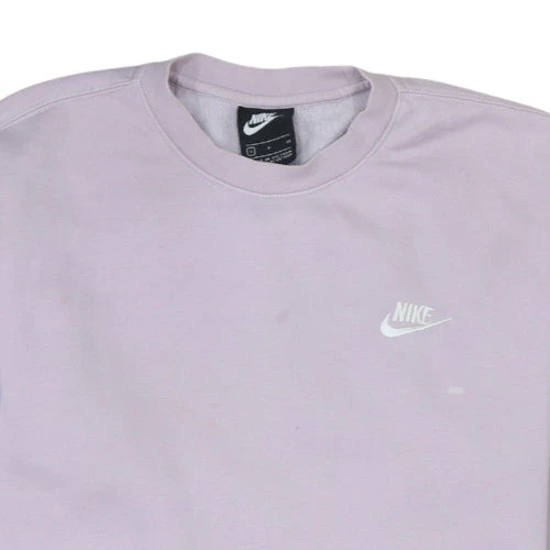Nike Women's Lilac Cotton Blend Crew Neck Sweatshirt Size S - Image 8