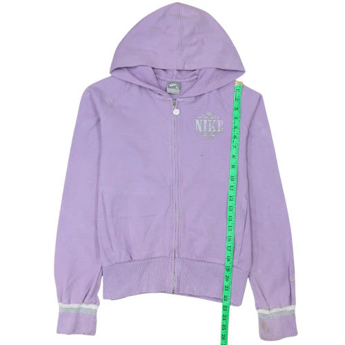 Nike Womens Lilac Full Zip Hoodie XL Cotton Blend Casual - Image 3