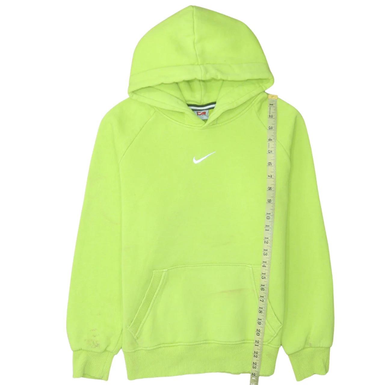 Nike Womens Lime Green Pullover Hoodie XXL Relaxed Fit Sweatshirt - Image 2