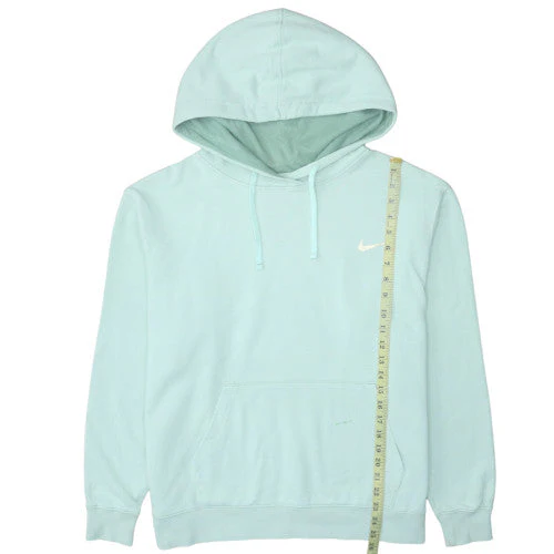 Nike Women's Mint Green Pullover Hoodie L Cotton Logo Sweatshirt - Image 3