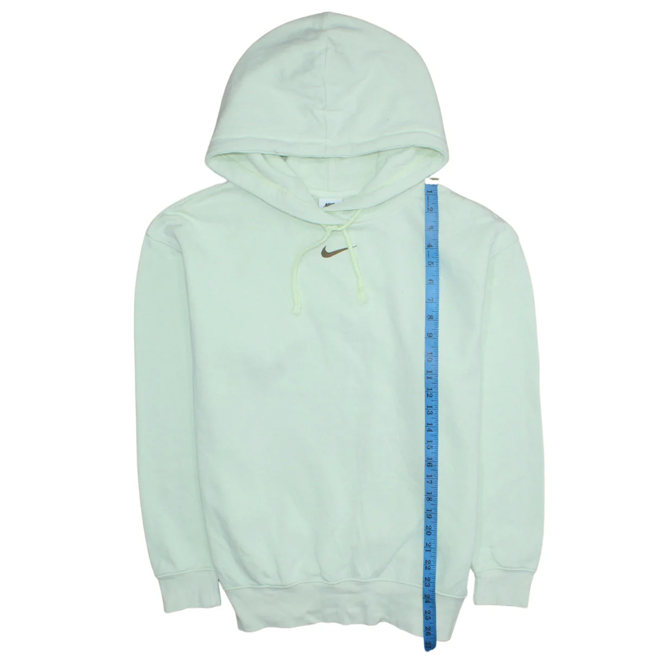 Nike Women's Mint Green Pullover Hoodie XS Cotton Blend - Image 3