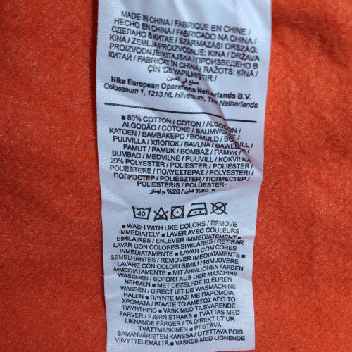 Nike Womens Orange XS Pullover Sweatshirt Cotton Blend Logo Crew Neck - Image 6