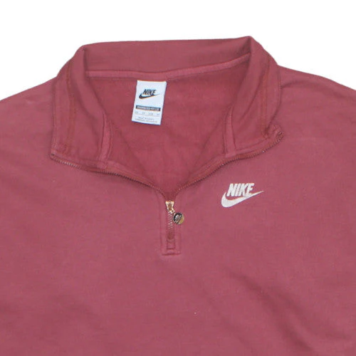Nike Womens Pink 1/4 Zip Pullover Sweatshirt XS Oversized Fit - Image 7
