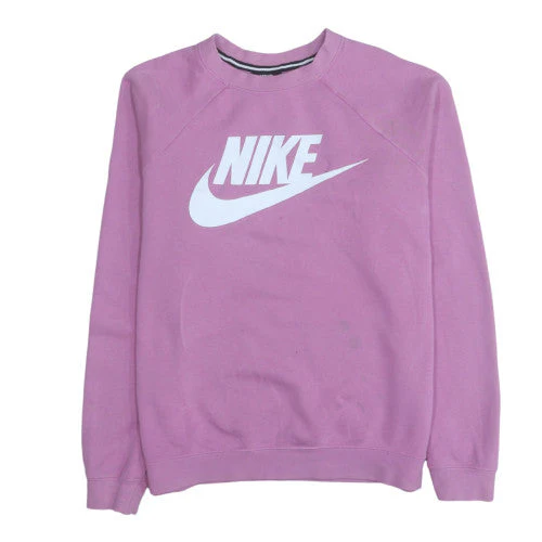 Nike Womens Pink Crew Neck Long Sleeve Pullover Sweatshirt M