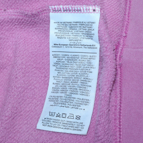 Nike Womens Pink Crew Neck Long Sleeve Pullover Sweatshirt M - Image 6