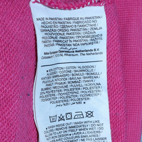 Nike Womens Pink Crew Neck Pullover Sweatshirt Medium Cotton Blend - Image 6