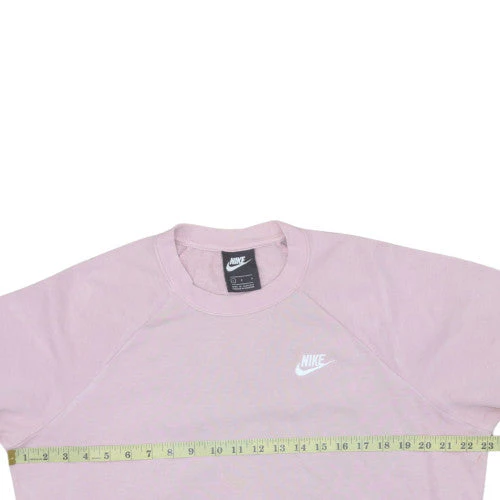 Nike Womens Pink Crew Neck Pullover Sweatshirt Size L Cotton Blend - Image 2