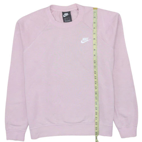 Nike Womens Pink Crew Neck Pullover Sweatshirt Size L Cotton Blend - Image 3