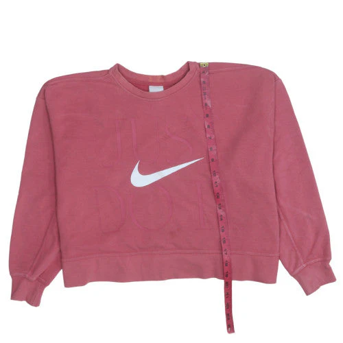 Nike Womens Pink Dri-Fit Crew Neck Pullover Sweatshirt Size M - Image 3