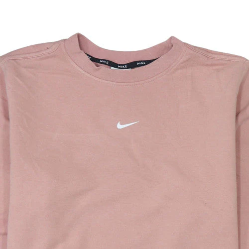 Nike Womens Pink Dri-FIT Crew Neck Pullover Sweatshirt Size S - Image 8
