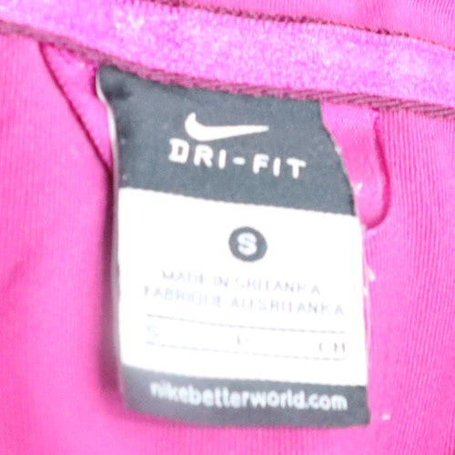 Nike Women's Pink Dri-FIT Full Zip Sweatshirt Size S - Image 5