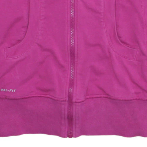 Nike Women's Pink Dri-FIT Full Zip Sweatshirt Size S - Image 8
