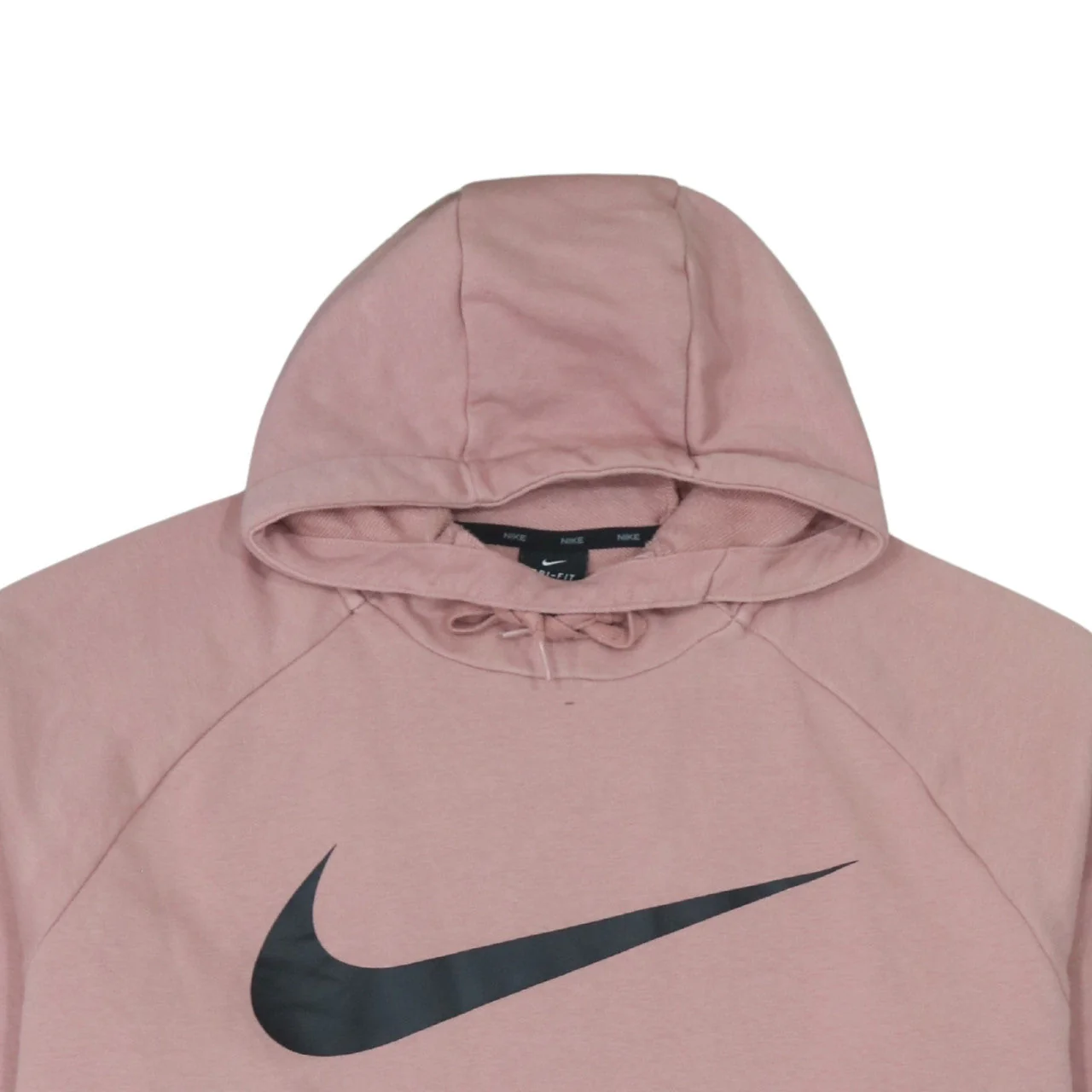 Nike Womens Pink Dri-Fit Pullover Hoodie XL Relaxed Fit Sweatshirt - Image 8