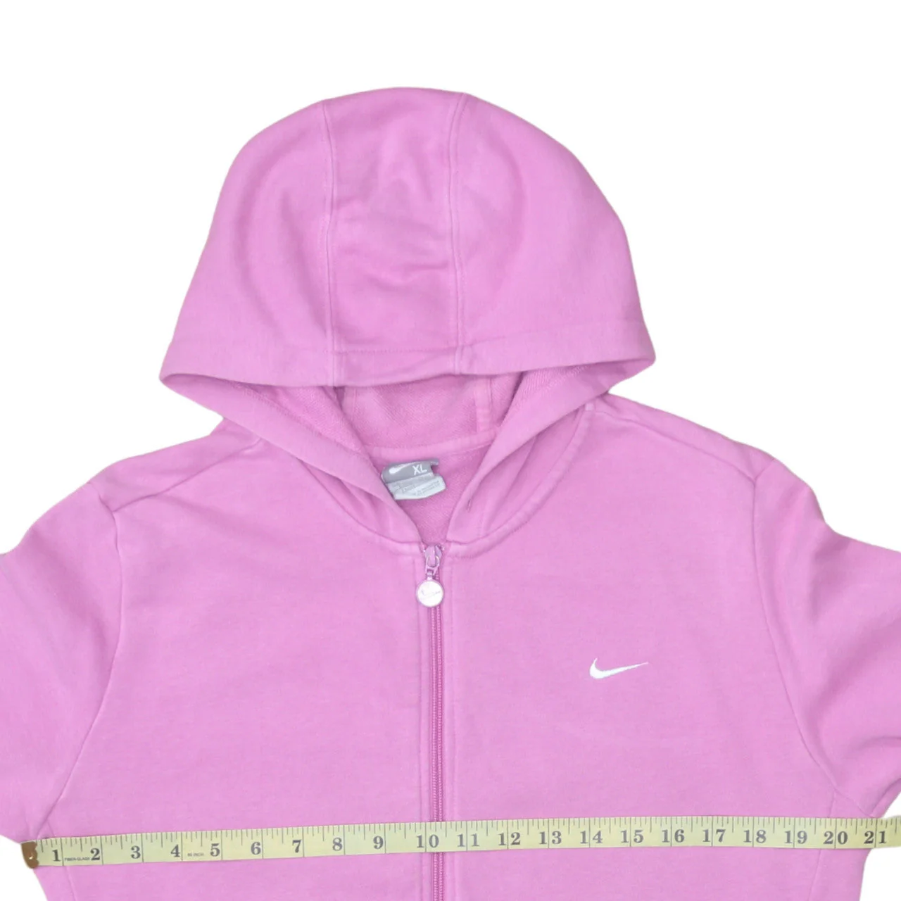 Nike Womens Pink Full Zip Hoodie XL Cotton Blend Casual - Image 2