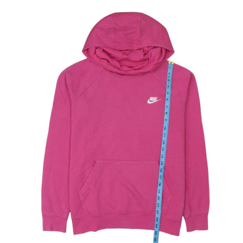 Nike Womens Pink Pullover Hoodie L Cotton Blend Sweatshirt - Image 2