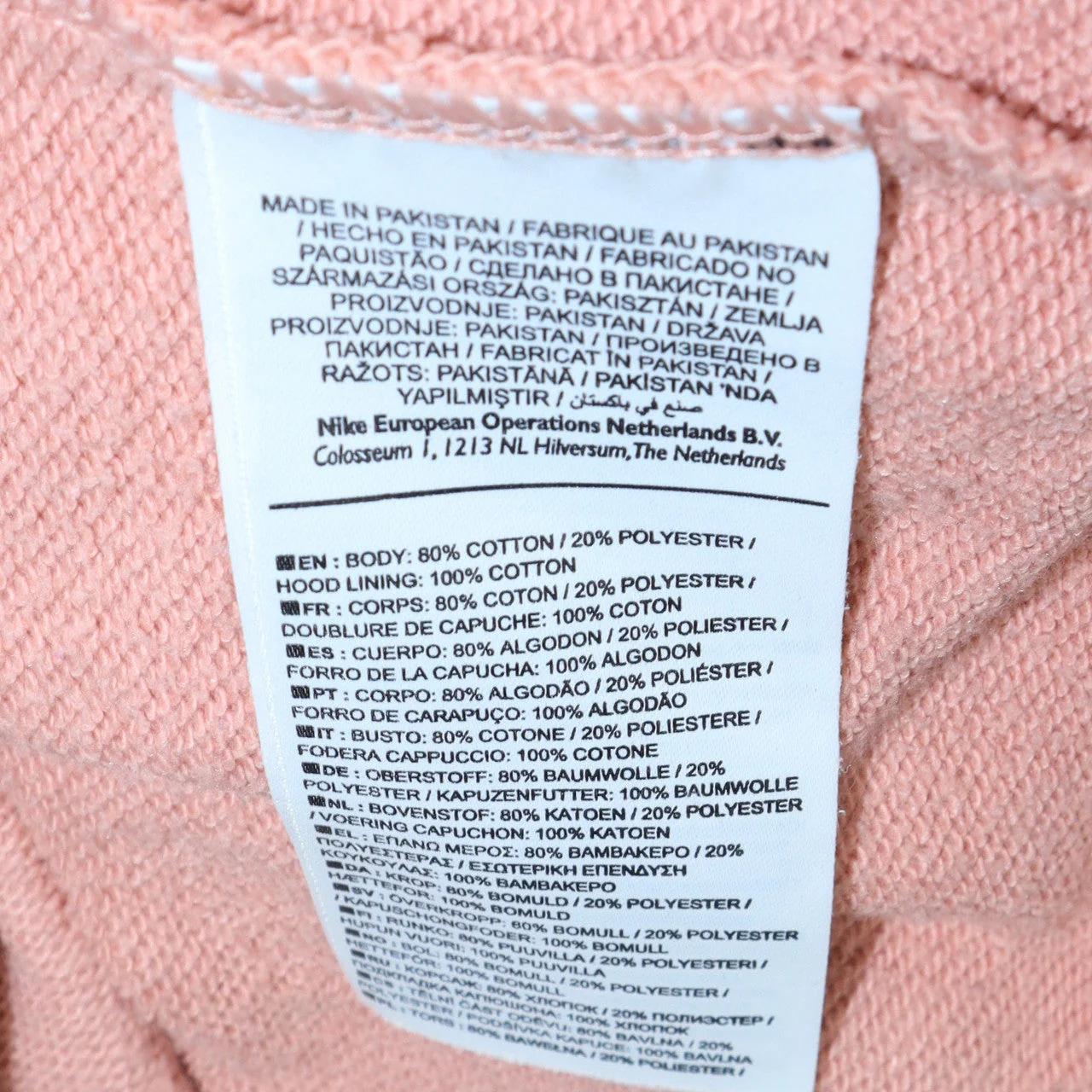 Nike Women's Pink Pullover Hoodie Medium Cotton Blend Casual - Image 6
