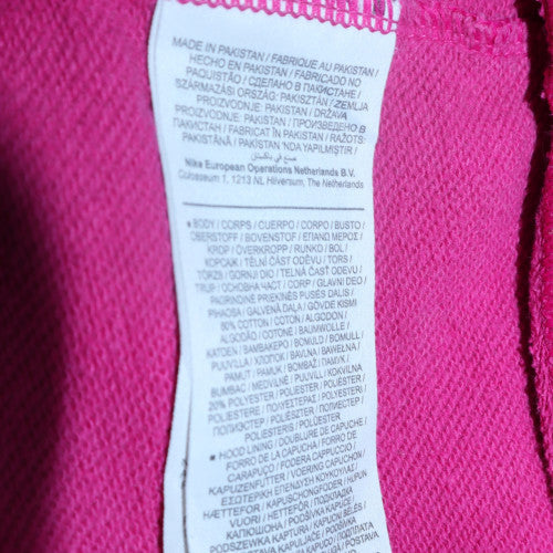 Nike Womens Pink Pullover Hoodie Small Cotton Blend Casual - Image 6