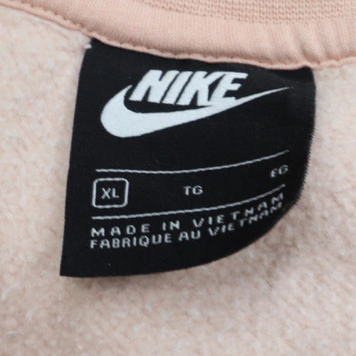 Nike Womens Pink Pullover Sweatshirt XL Cotton Blend Crew Neck - Image 6