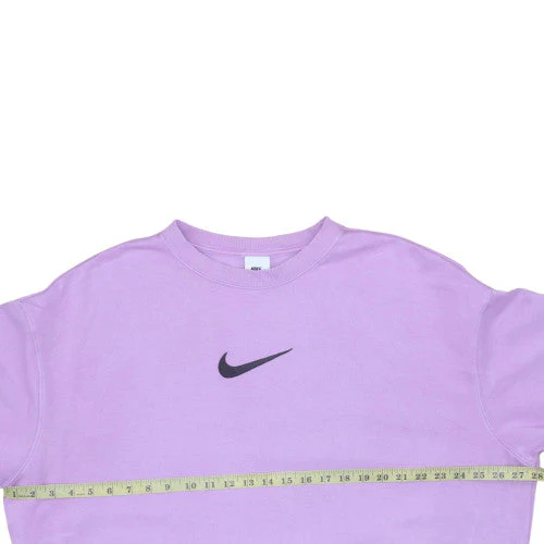 Nike Women's Purple Crew Neck Pullover Sweatshirt Size L - Image 3