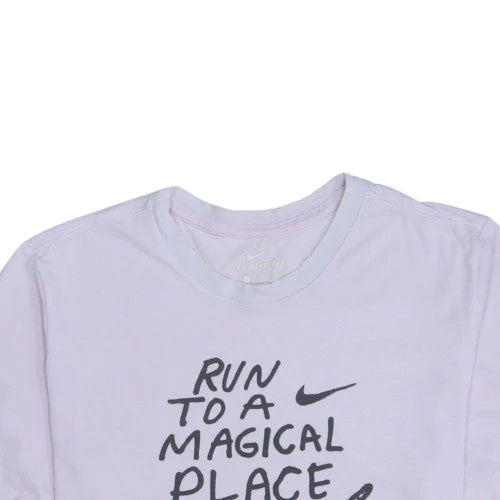 Nike Women's Purple Dri-Fit Graphic Sports T-Shirt Size S - Image 7