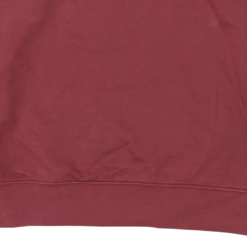 Nike Women's Red 1/2 Zip Oversized Fit Cotton Sweatshirt L - Image 7