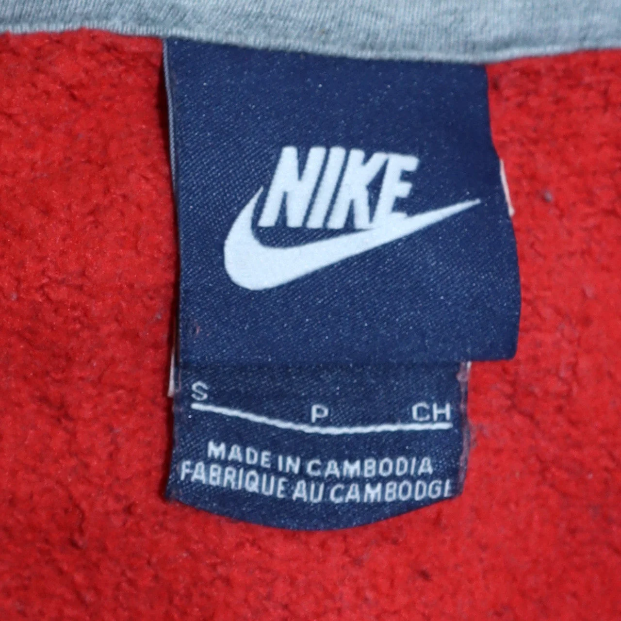 Nike Womens Red Full Zip Hoodie Small Cotton Blend Casual Sweatshirt - Image 5