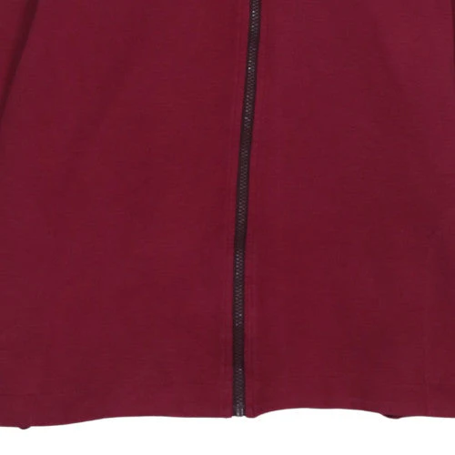 Nike Womens Red Full Zip Hoodie XL Cotton Blend Sportswear - Image 8
