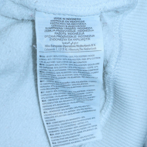 Nike Womens White Athletic Dept Pullover Hoodie UK 20/22 XL Cotton Blend - Image 6