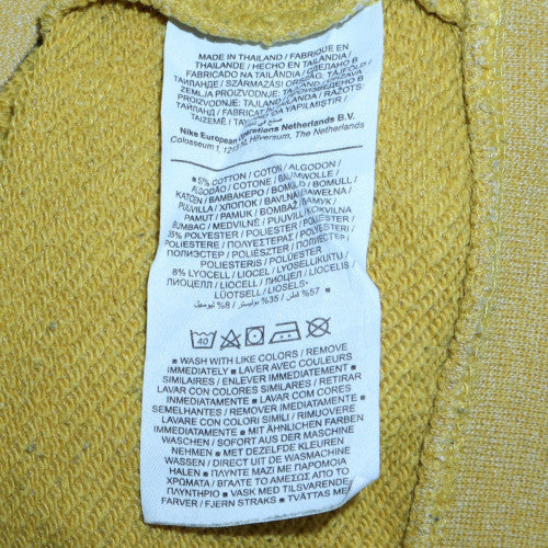 Nike Womens Yellow Crew Neck Pullover Sweatshirt XL Cotton Blend - Image 5