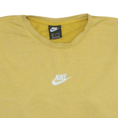 Nike Womens Yellow Crew Neck Pullover Sweatshirt XL Cotton Blend - Image 8