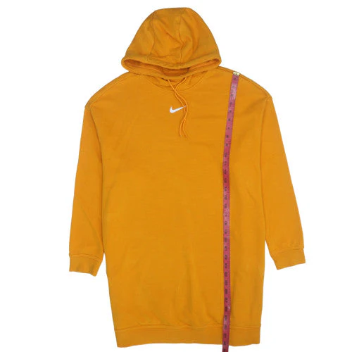 Nike Women's Yellow Pullover Hoodie Sweatshirt Size M Cotton Blend - Image 3