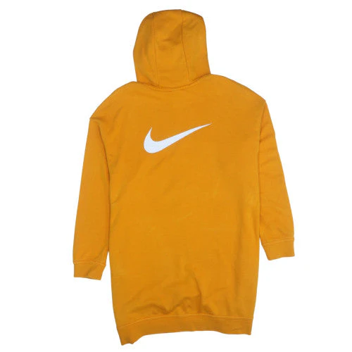 Nike Women's Yellow Pullover Hoodie Sweatshirt Size M Cotton Blend - Image 4