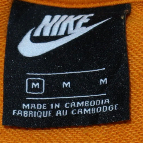 Nike Women's Yellow Pullover Hoodie Sweatshirt Size M Cotton Blend - Image 5