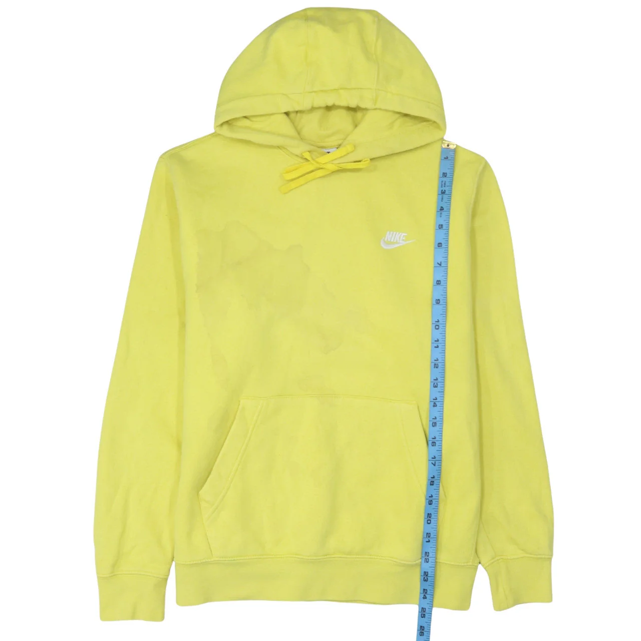 Nike Women's Yellow Pullover Hoodie Sweatshirt Size M Cotton Blend - Image 3