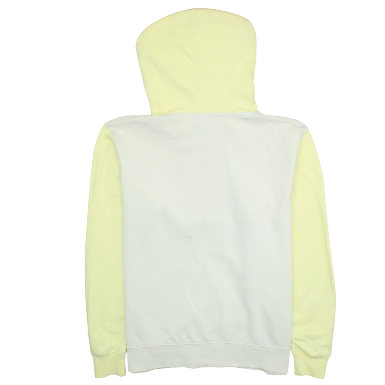 Nike Womens Yellow & White Pullover Hoodie Medium Cotton Blend - Image 4