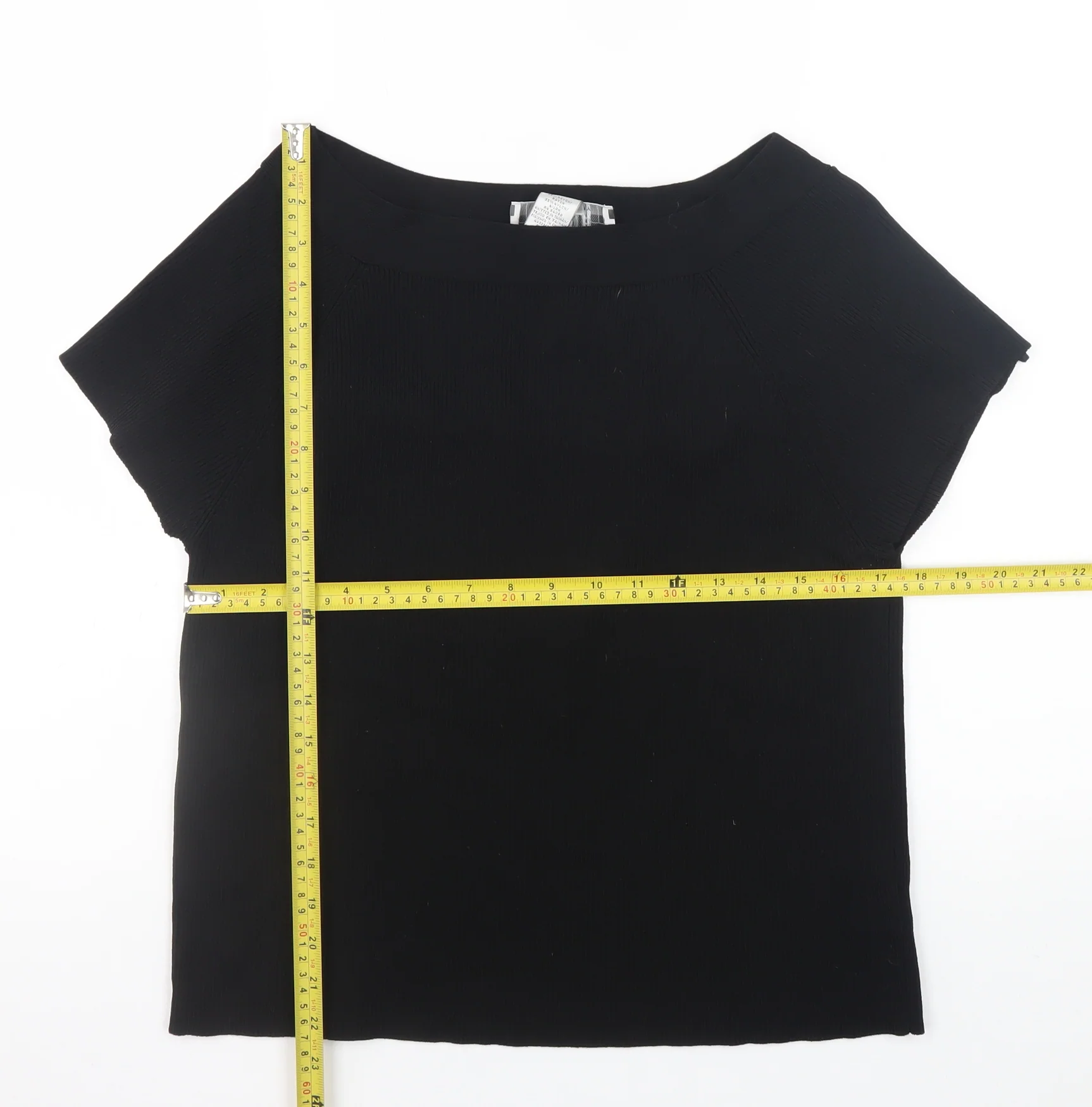 Nine & Company Women’s Black XL Boat Neck Short Sleeve Pullover Jumper - Image 2