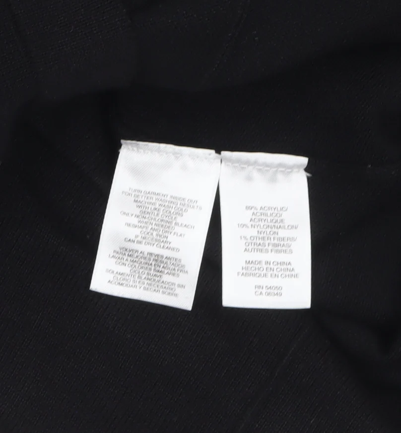 Nine West Women Black Shift Dress S Knit 3/4 Sleeve Bow Detail - Image 4