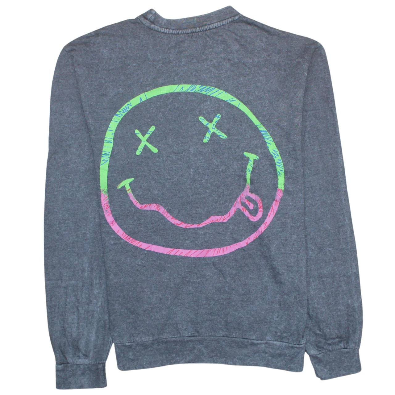 Nirvana Men's Grey Graphic Logo Pullover Sweatshirt M - Image 4